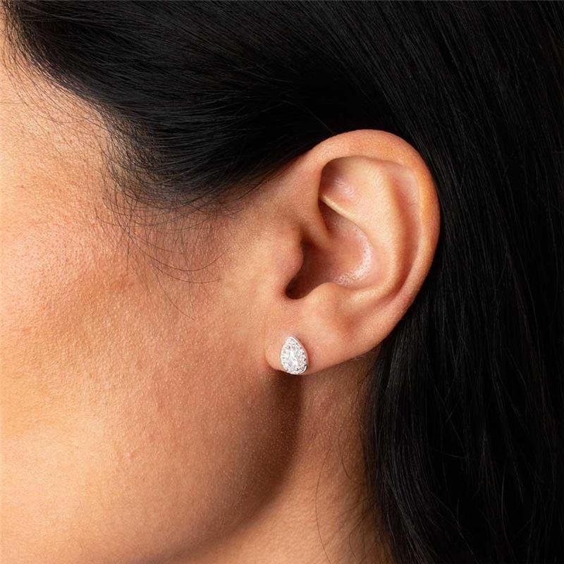 BRINCO PRATA 925 GOTA ZIRCÔNIA