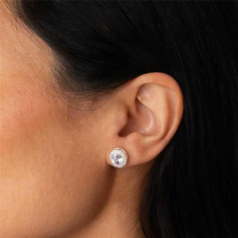 BRINCO PRATA 925 OVAL ZIRCÔNIAS