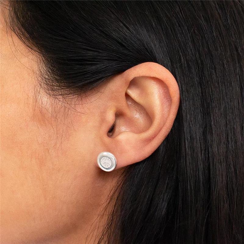 BRINCO PRATA REDONDO ZIRCÔNIAS