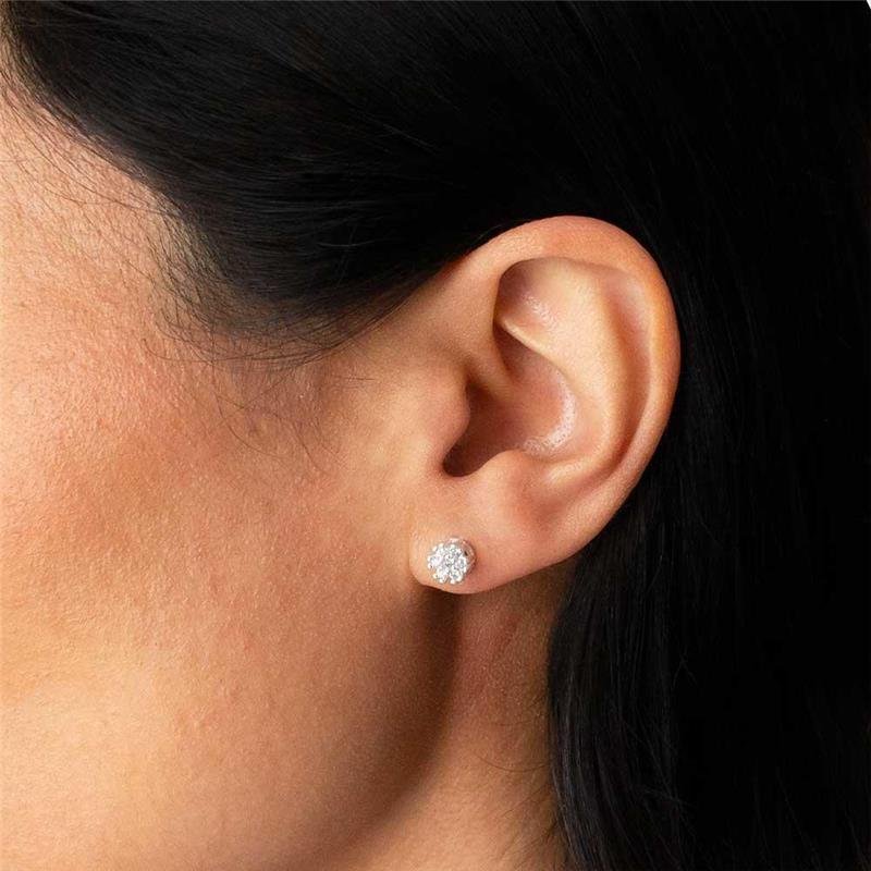 BRINCO PRATA 925 REDONDO COM ZIRCÔNIA