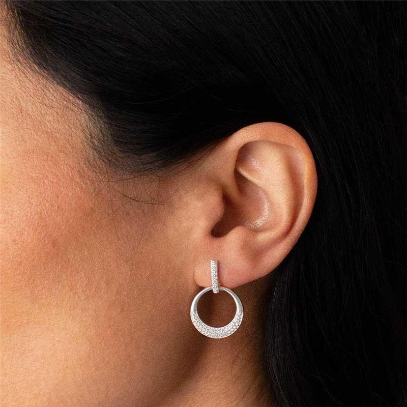 BRINCO PRATA 925 CÍRCULO ZIRCÔNIA