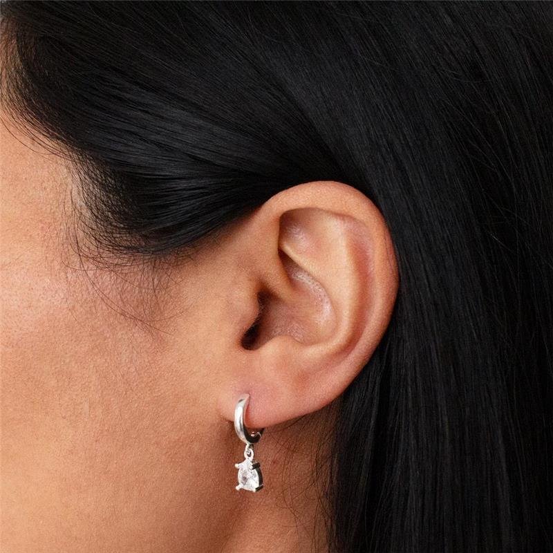 ARGOLA PRATA GOTA PONTO DE LUZ