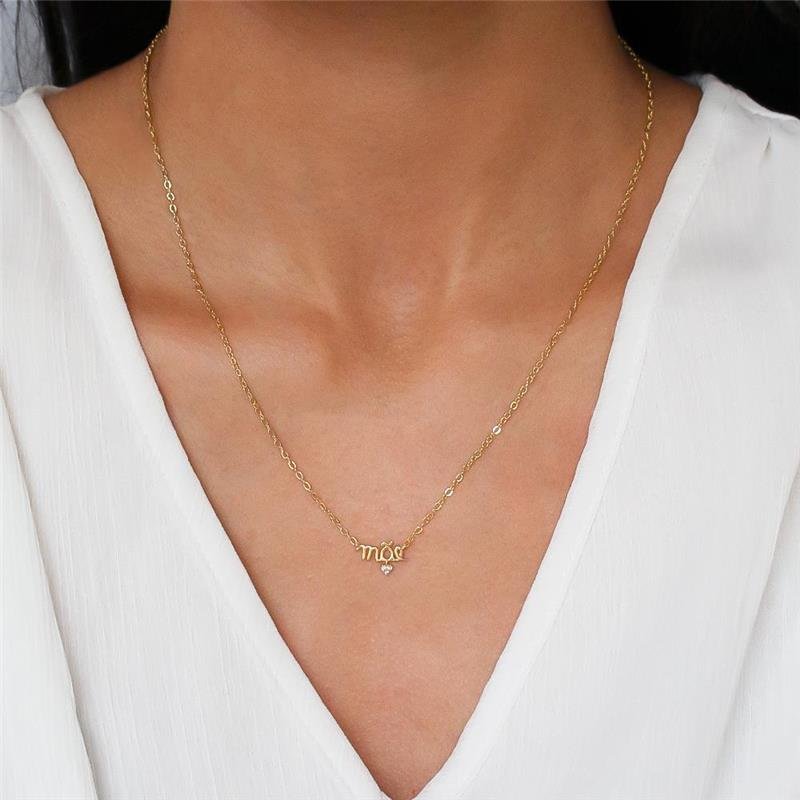 GARGANTILHA FOLHEADA MÃE - 48 CM