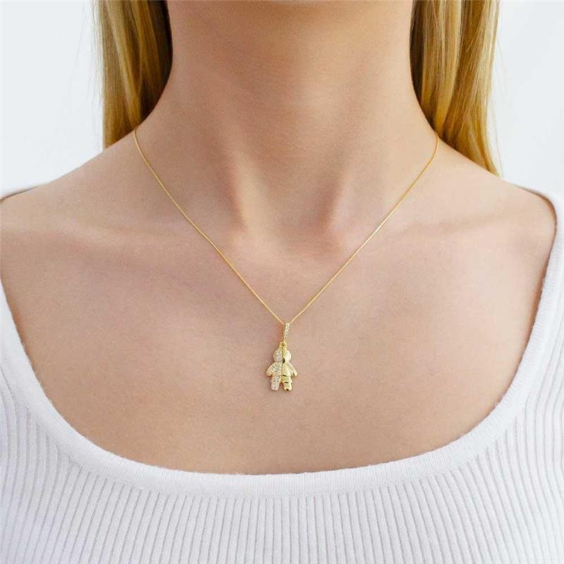 GARGANTILHA FOLHEADA MENINO - 47 CM