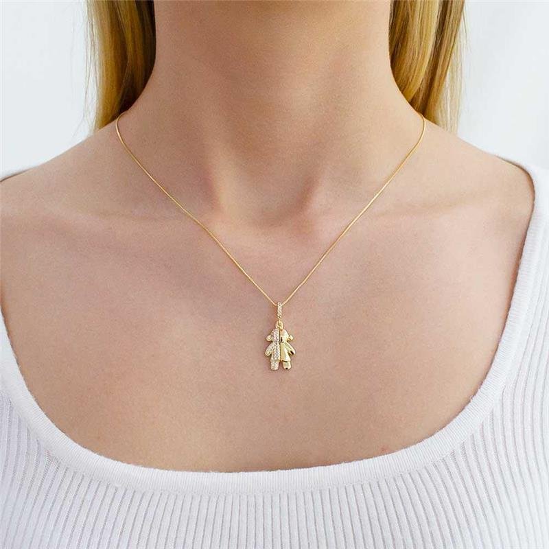 GARGANTILHA FOLHEADA MENINA - 47 CM