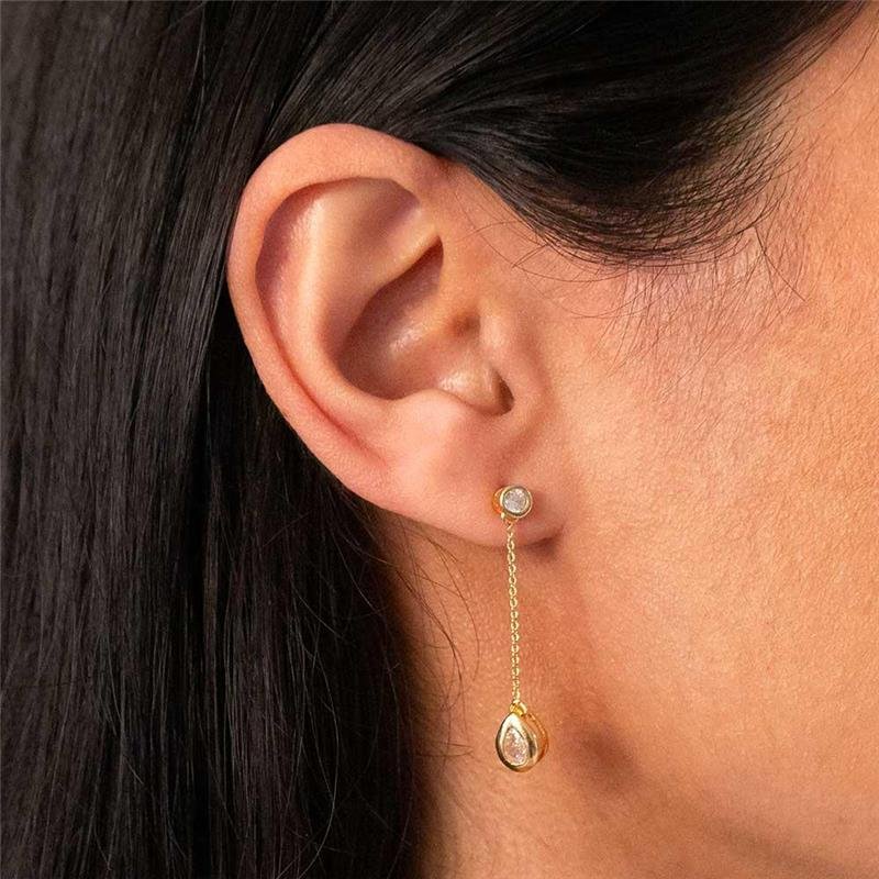 BRINCO FOLHEADO PONTO DE LUZ GOTA