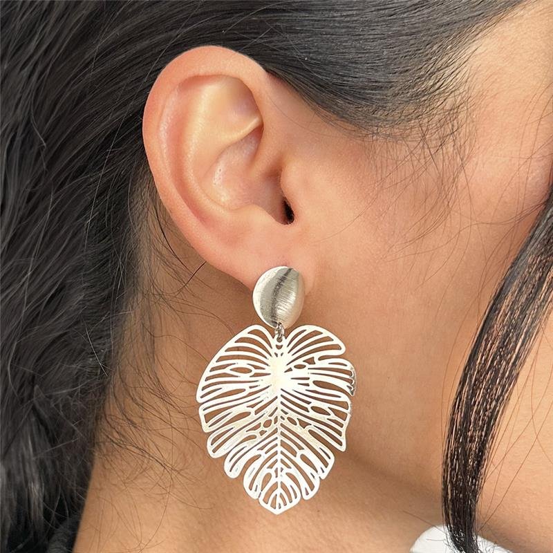 BRINCO FOLHEADO RÓDIO BRANCO FOLHA 