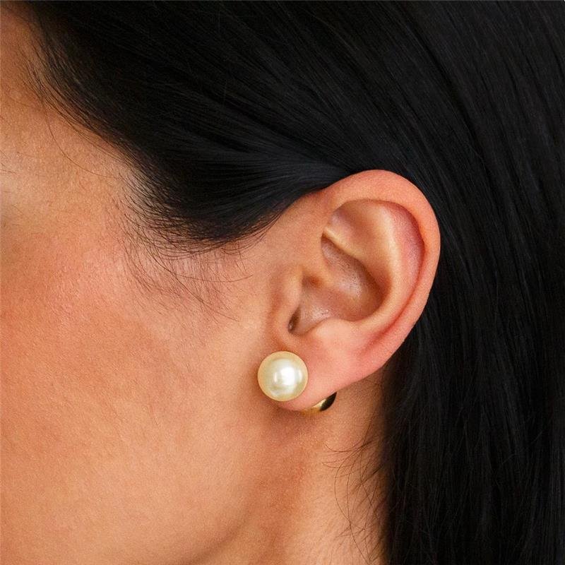 BRINCO FOLHEADO PÉROLA DIOR