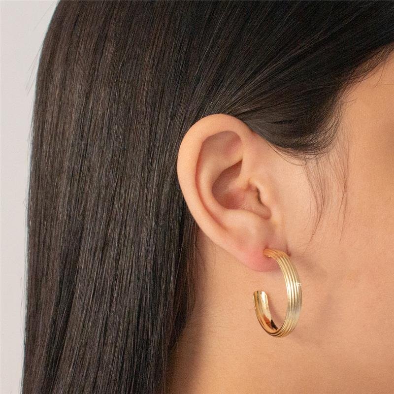 SEMI-ARGOLA FOLHEADA TEXTURIZADA