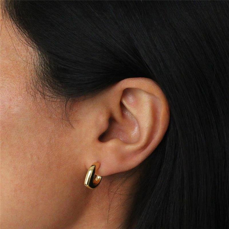 ARGOLA FOLHEADA LISA