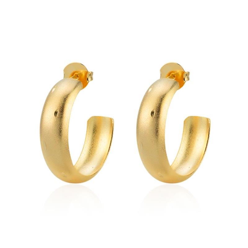 ARGOLA FOLHEADA FOSCA COM DETALHES - CRUSH 