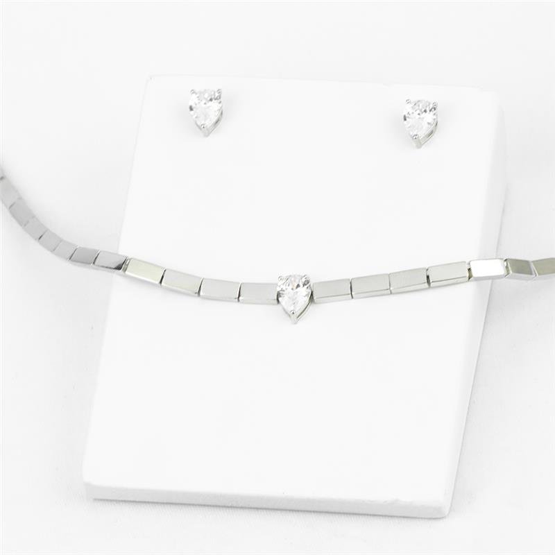 CONJUNTO FOLHEADO RÓDIO CANUTILHOS CHOKER GOTA - PREMIUM