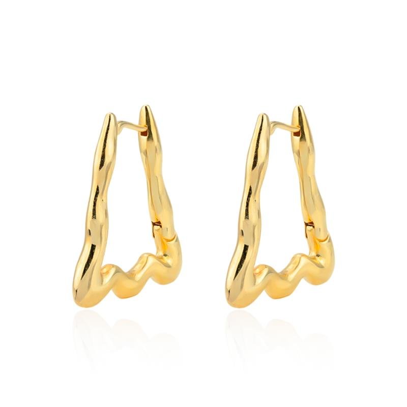 ARGOLA FOLHEADA ONDAS LISA 
