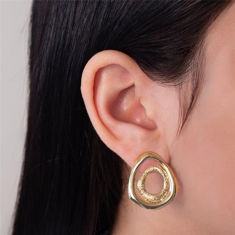 BRINCO FOLHEADO DUPLO DETALHES