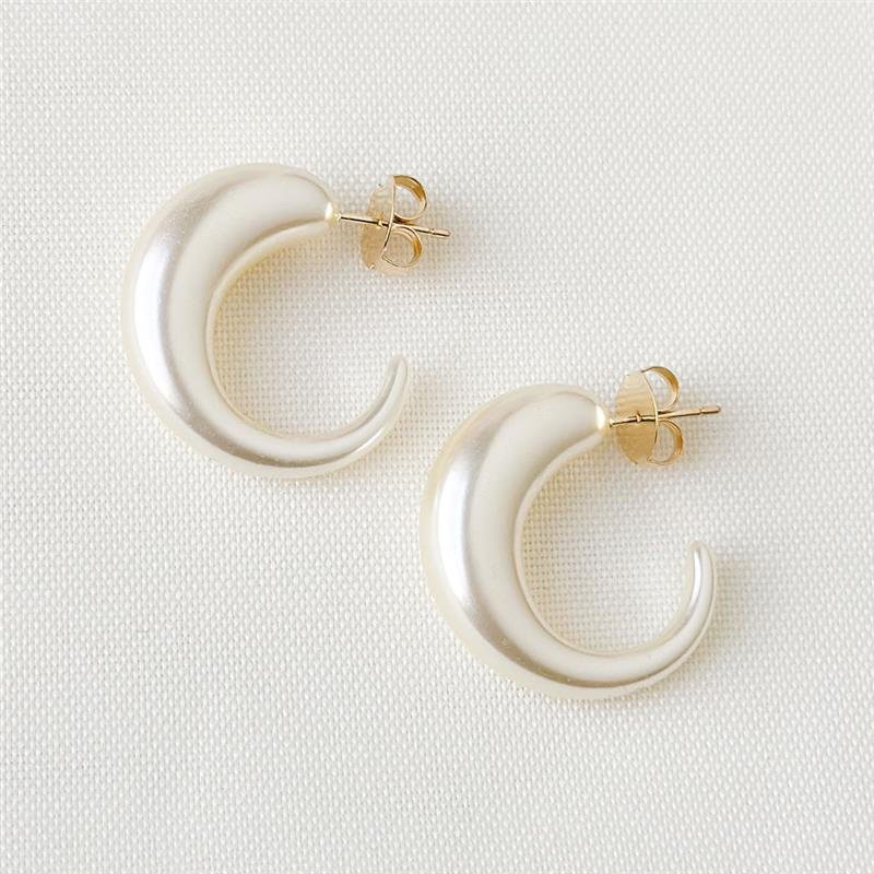 ARGOLA FOLHEADA PÉROLA 