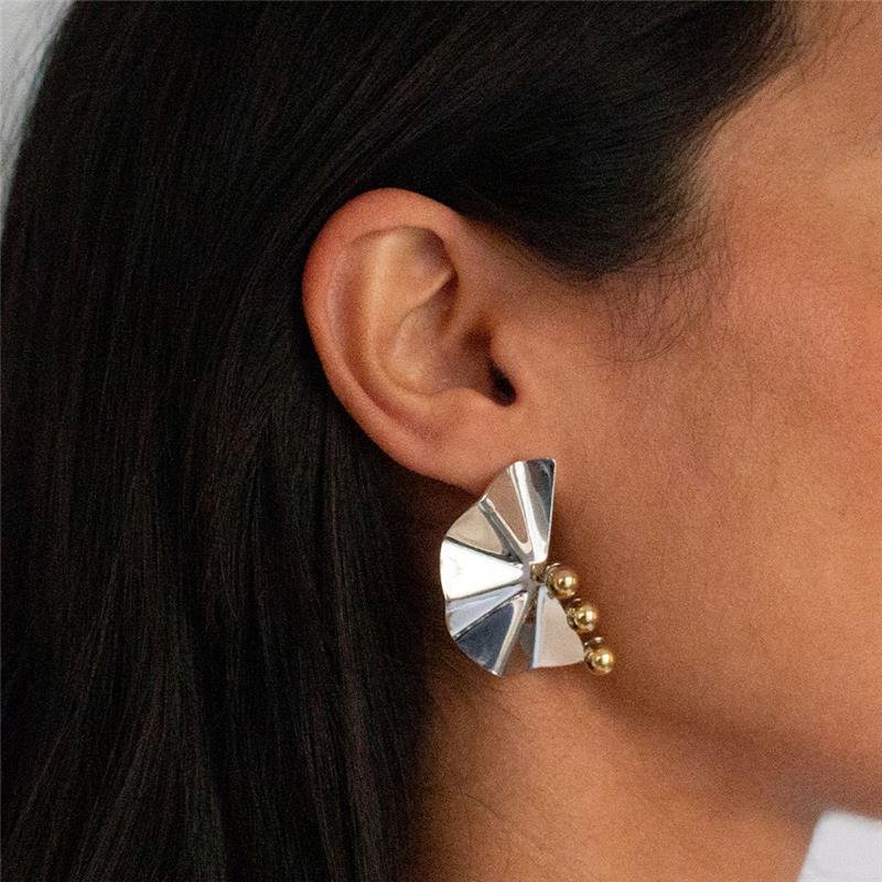 BRINCO FOLHEADO DUO COLOR GLOW UP