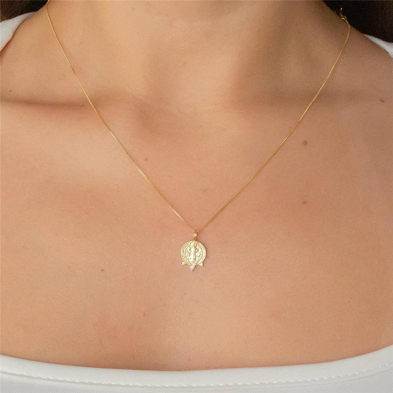 GARGANTILHA FOLHEADA SÃO BENTO PONTOS DE LUZ