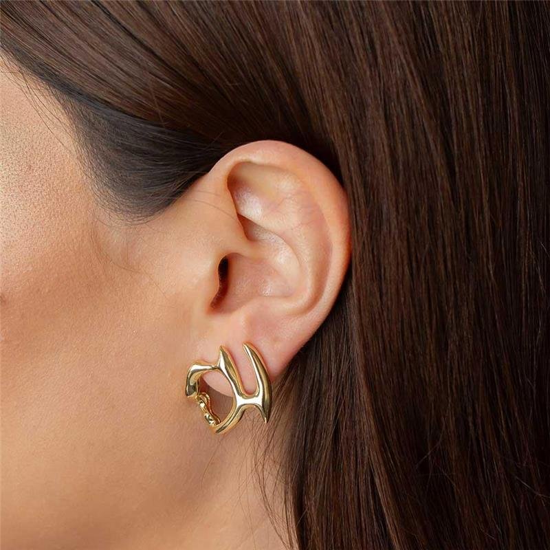 BRINCO FOLHEADO LISO