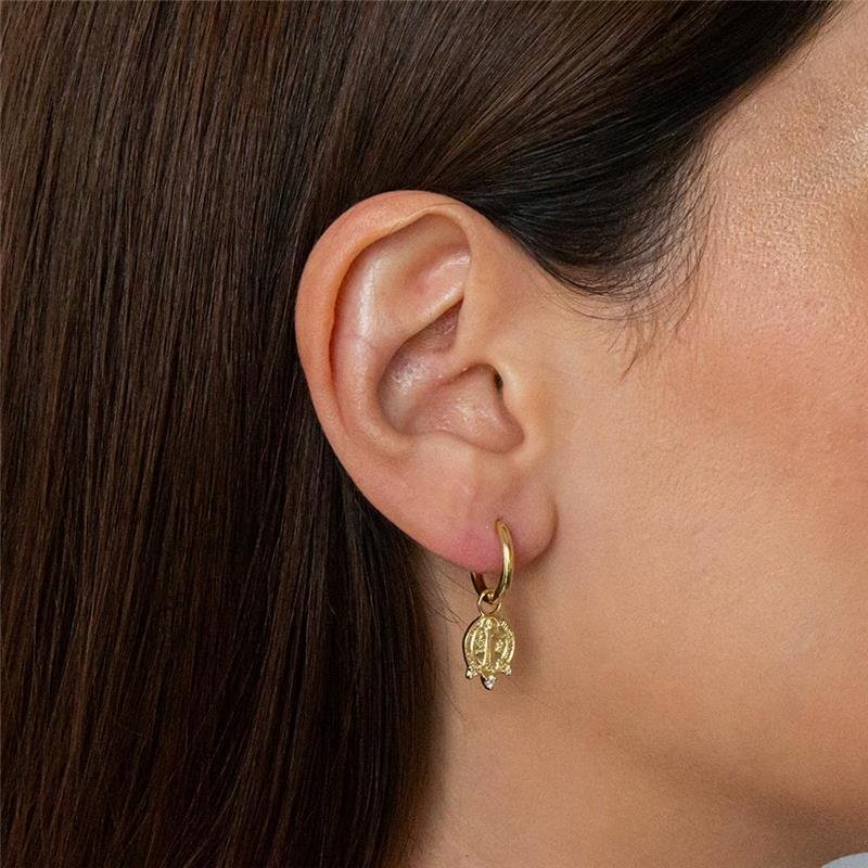 ARGOLA FOLHEADA SÃO BENTO PONTOS DE LUZ