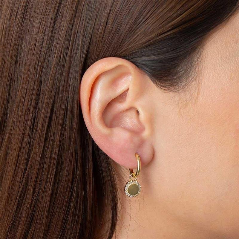 ARGOLA FOLHEADA CRAVEJADA