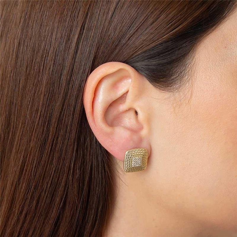 BRINCO FOLHEADO CRAVEJADO