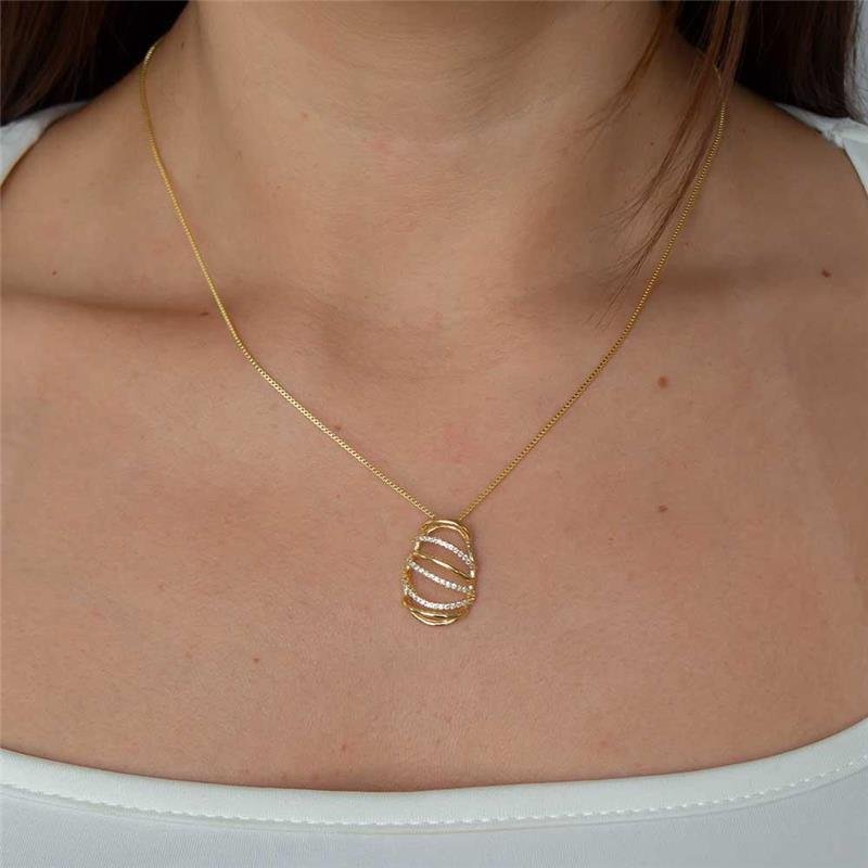 GARGANTILHA FOLHEADA CRAVEJADA