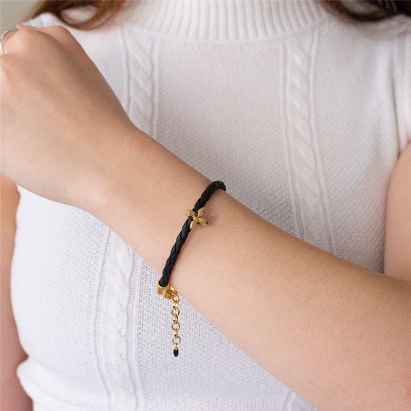 PULSEIRA FOLHEADA COURO BLACK - SEM GARANTIA
