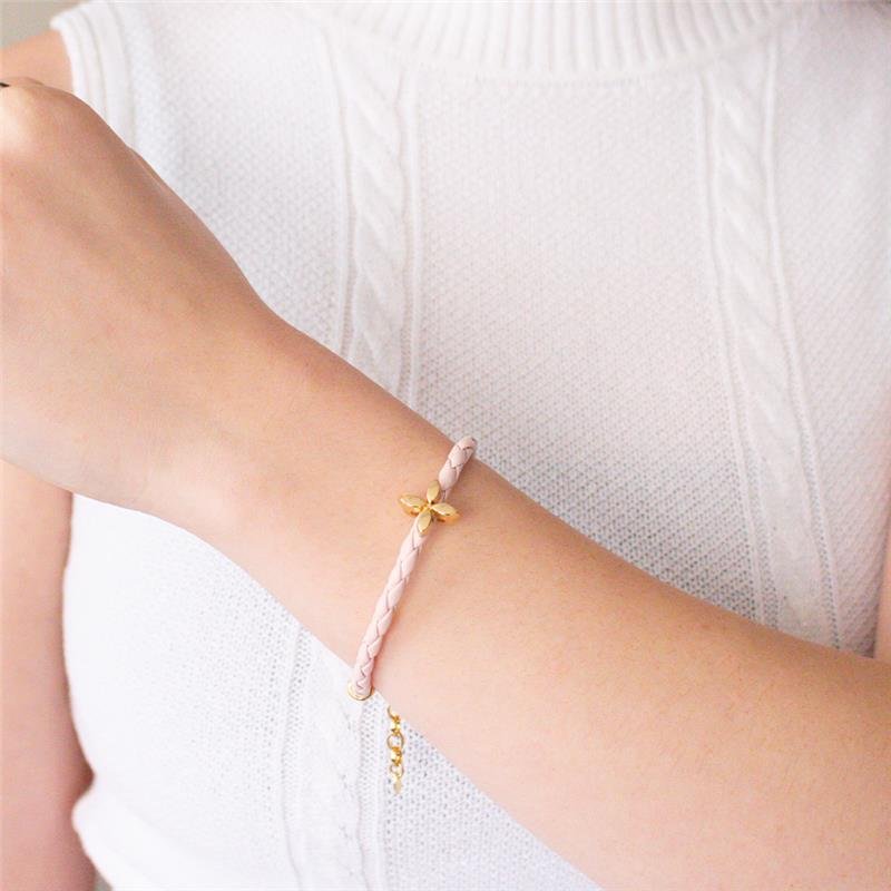 PULSEIRA FOLHEADA COURO PINK - SEM GARANTIA