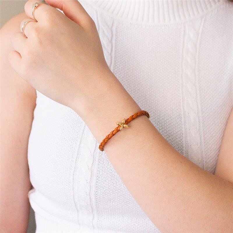 PULSEIRA FOLHEADA COURO BROWN SEM GARANTIA