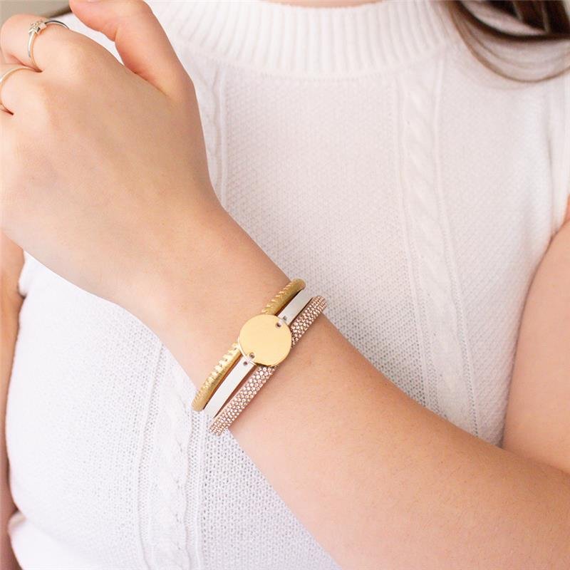 PULSEIRA FOLHEADA COURO M 18CM WHITE SEM GARANTIA