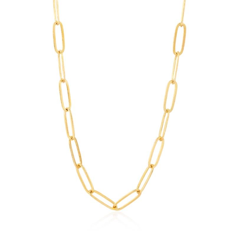 CORRENTE FOLHEADA ELO CARTIER GRANDES - 70 CM