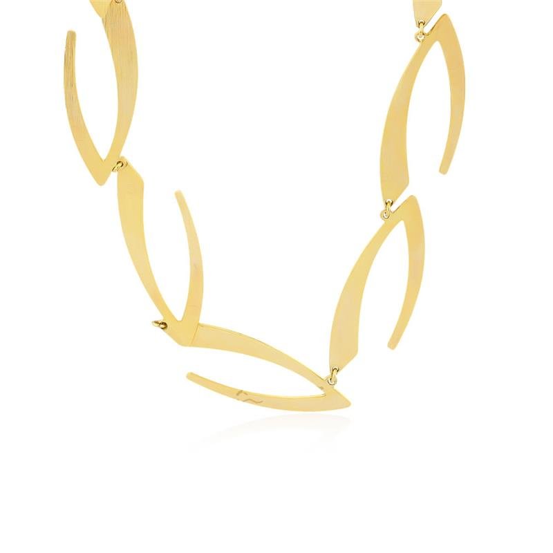 CHOKER FOLHEADO ANZOL E 35 CM