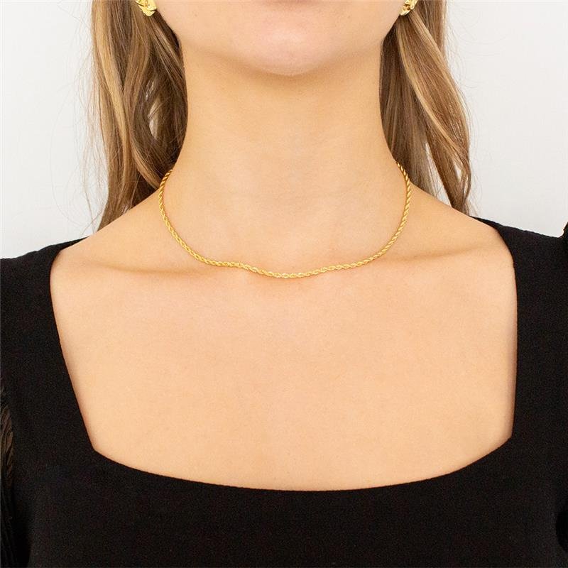 GARGANTILHA FOLHEADA CHOKER CORDÃO BAIANO - IMPERIAL 