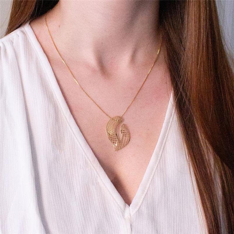 GARGANTILHA FOLHEADO VAZADA - 45CM