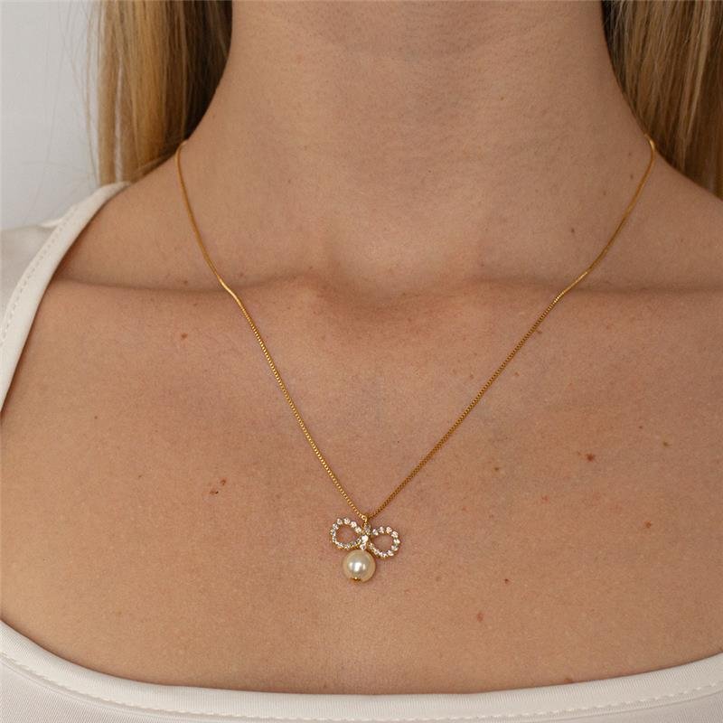 GARGANTILHA FOLHEADA TOP PÉROLA 