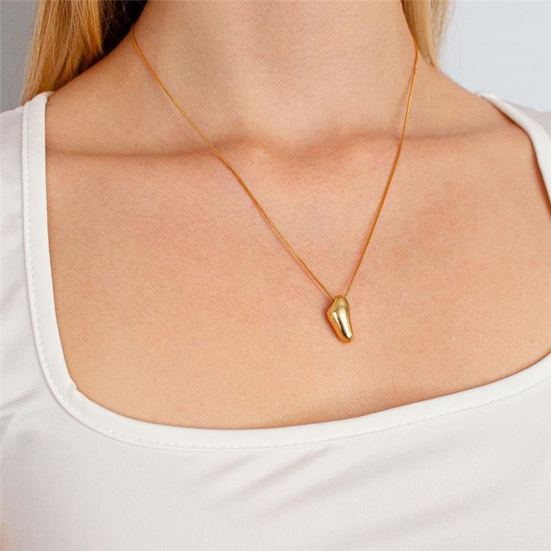 GARGANTILHA FOLHEADA PEPITA LISO E 45 CM - CRUSH 