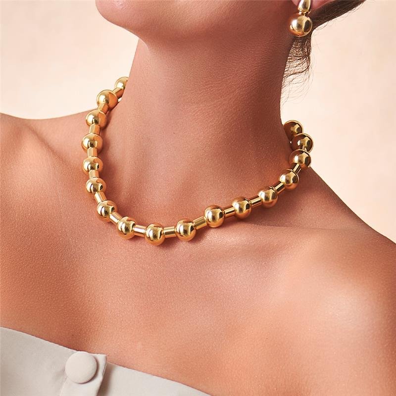 GARGANTILHA FOLHEADA ESFERAS - COLOSSAL - 40CM