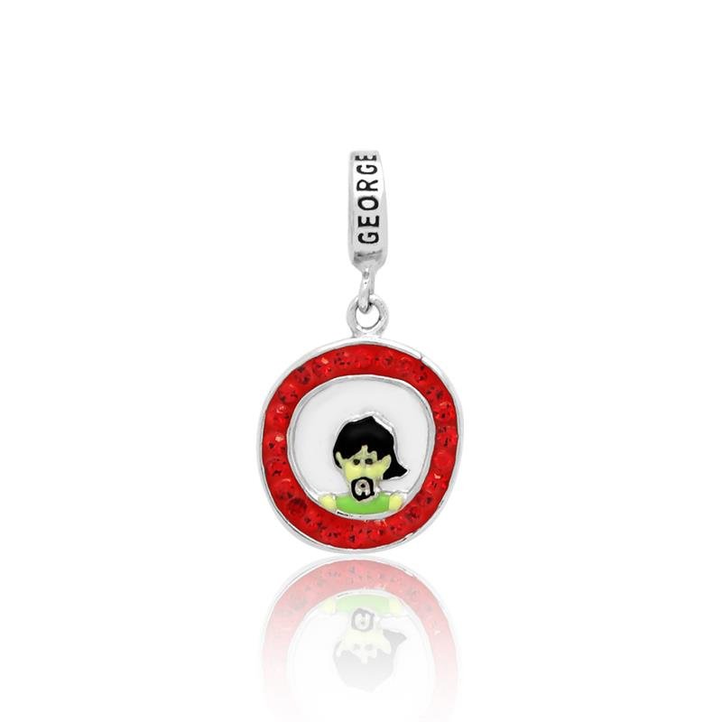 BERLOQUE EM PRATA BEATLES GEORGE HARRISON CRAVEJADO 