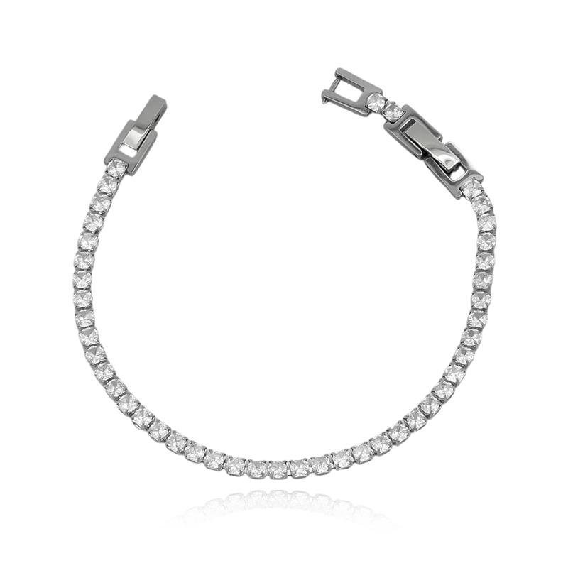 PULSEIRA EM AÇO ZIRCÔNIA E 18 CM