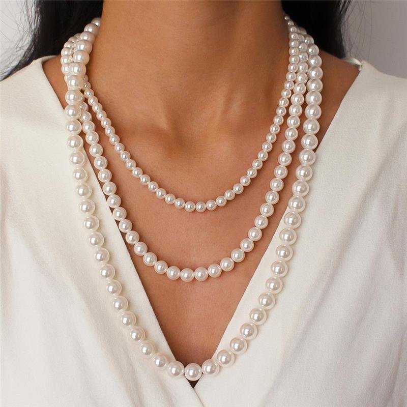 GARGANTILHA TRIO FOLHEADA PÉROLA SHELL 