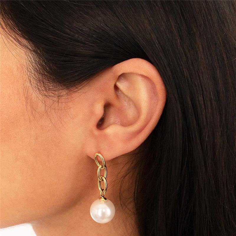 BRINCO FOLHEADO PÉROLA SHELL