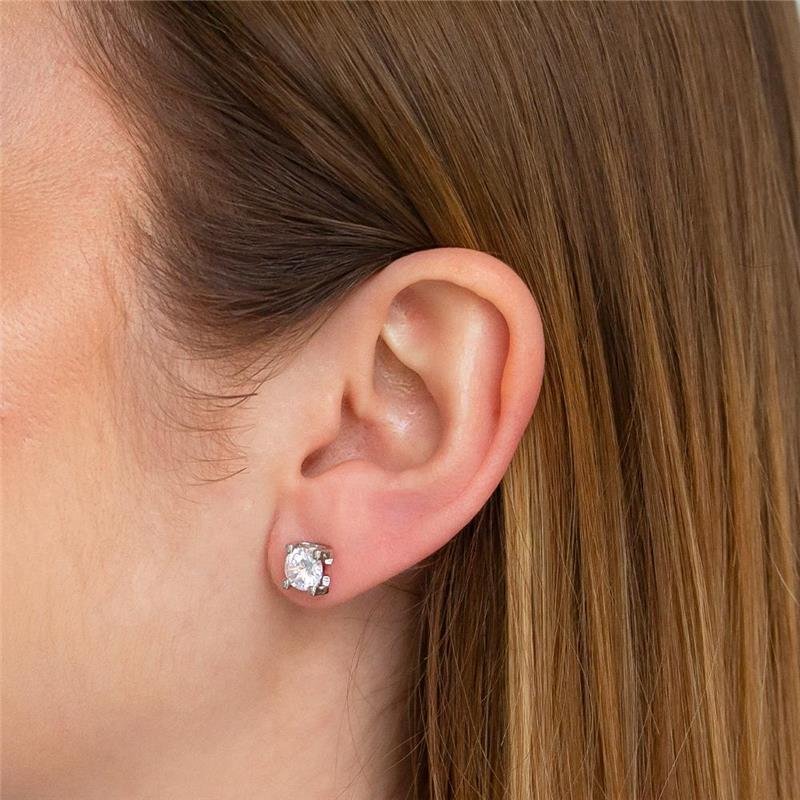 BRINCO FOLHEADO RÓDIO BRANCO PONTO DE LUZ