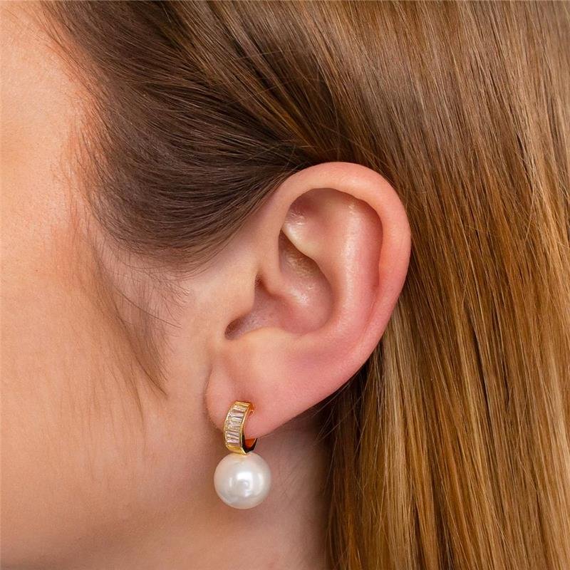 SEMI-ARGOLA FOLHEADA CRAVEJADA PÉROLA SHELL