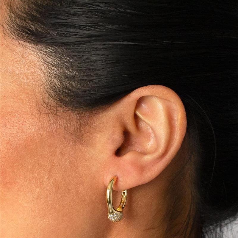 ARGOLA FOLHEADA ZIRCONIA