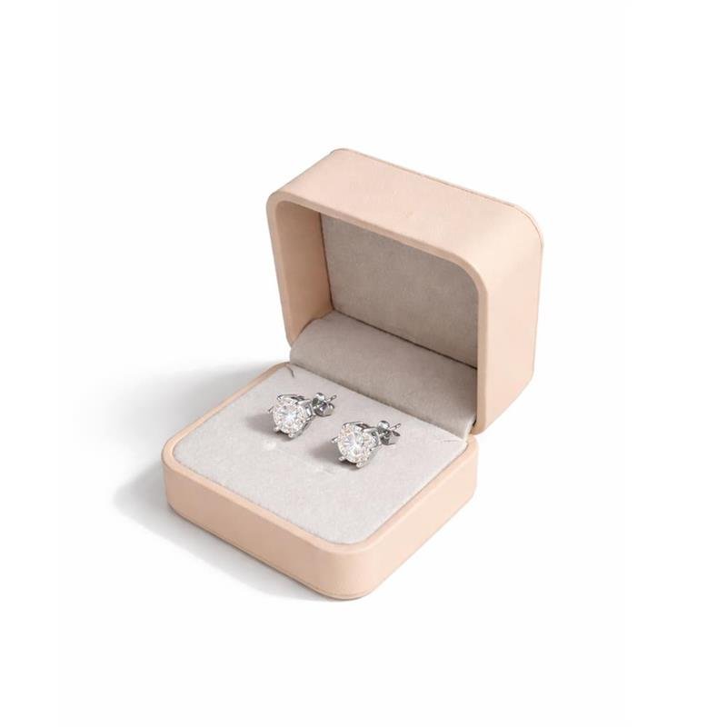 BRINCO PEDRA CIRCULAR MOISSANITE PRATA 925 | ACOMPANHA PORTA JOIAS