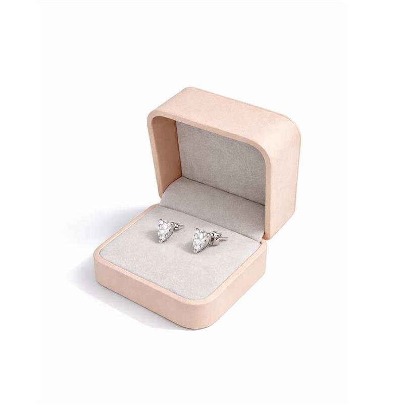 BRINCO PEDRA GOTA MOISSANITE PRATA 925 | ACOMPANHA PORTA JOIAS