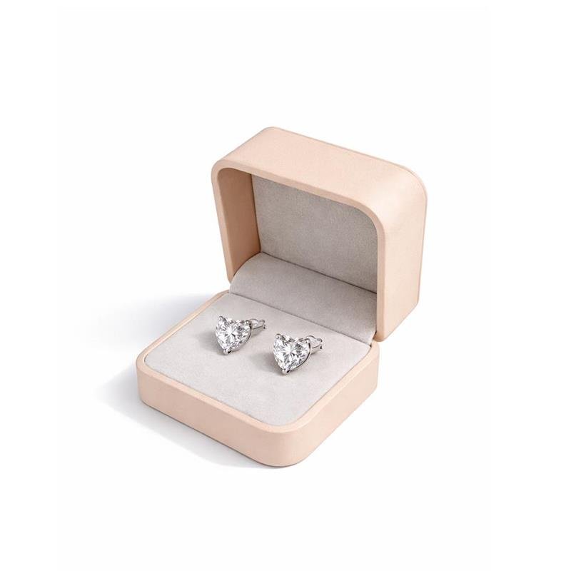 BRINCO PEDRA CORAÇÃO MOISSANITE PRATA 925 | ACOMPANHA PORTA JOIAS