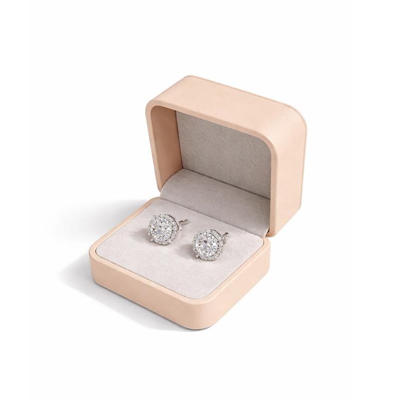 BRINCO PONTO DE LUZ BORDA CRAVEJADA MOISSANITE PRATA 925 | ACOMPANHA PORTA JOIAS