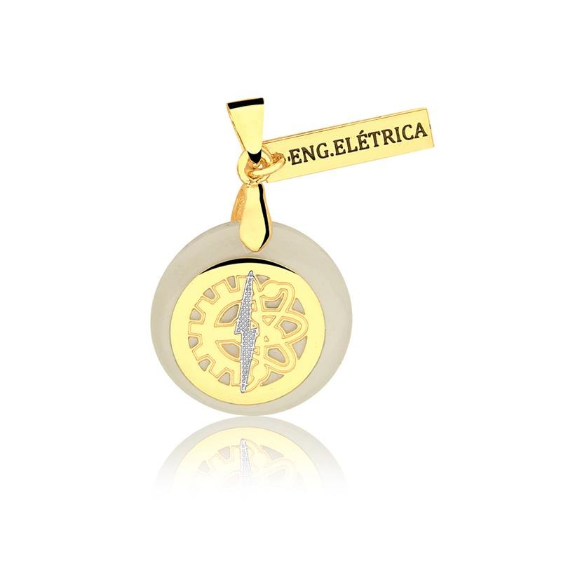 PINGENTE FOLHEADO MADRE PÉROLA ENG. ELÉTRICA - PROFISSÕES