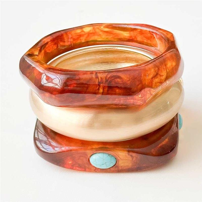 BRACELETE TRIO ÂMBAR TURQUESA